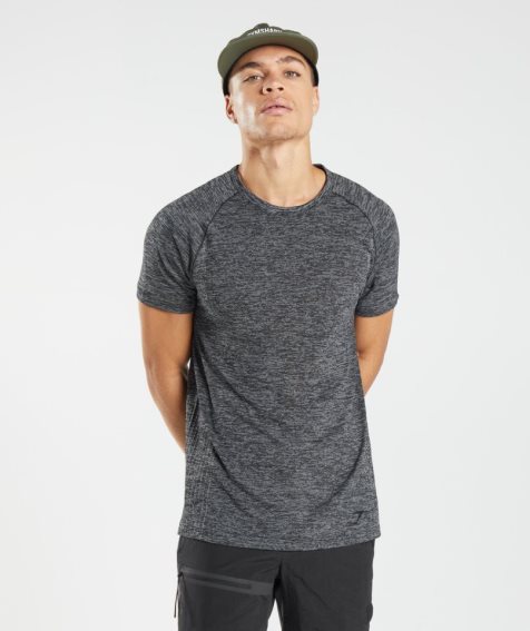 Men's Gymshark Retake Seamless T-Shirts Dark Grey | CA ND30A5